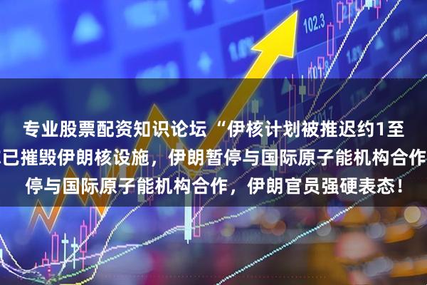 专业股票配资知识论坛 “伊核计划被推迟约1至2年”，美国防部再称已摧毁伊朗核设施，伊朗暂停与国际原子能机构合作，伊朗官员强硬表态！