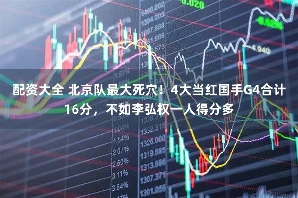 配资大全 北京队最大死穴！4大当红国手G4合计16分，不如李弘权一人得分多